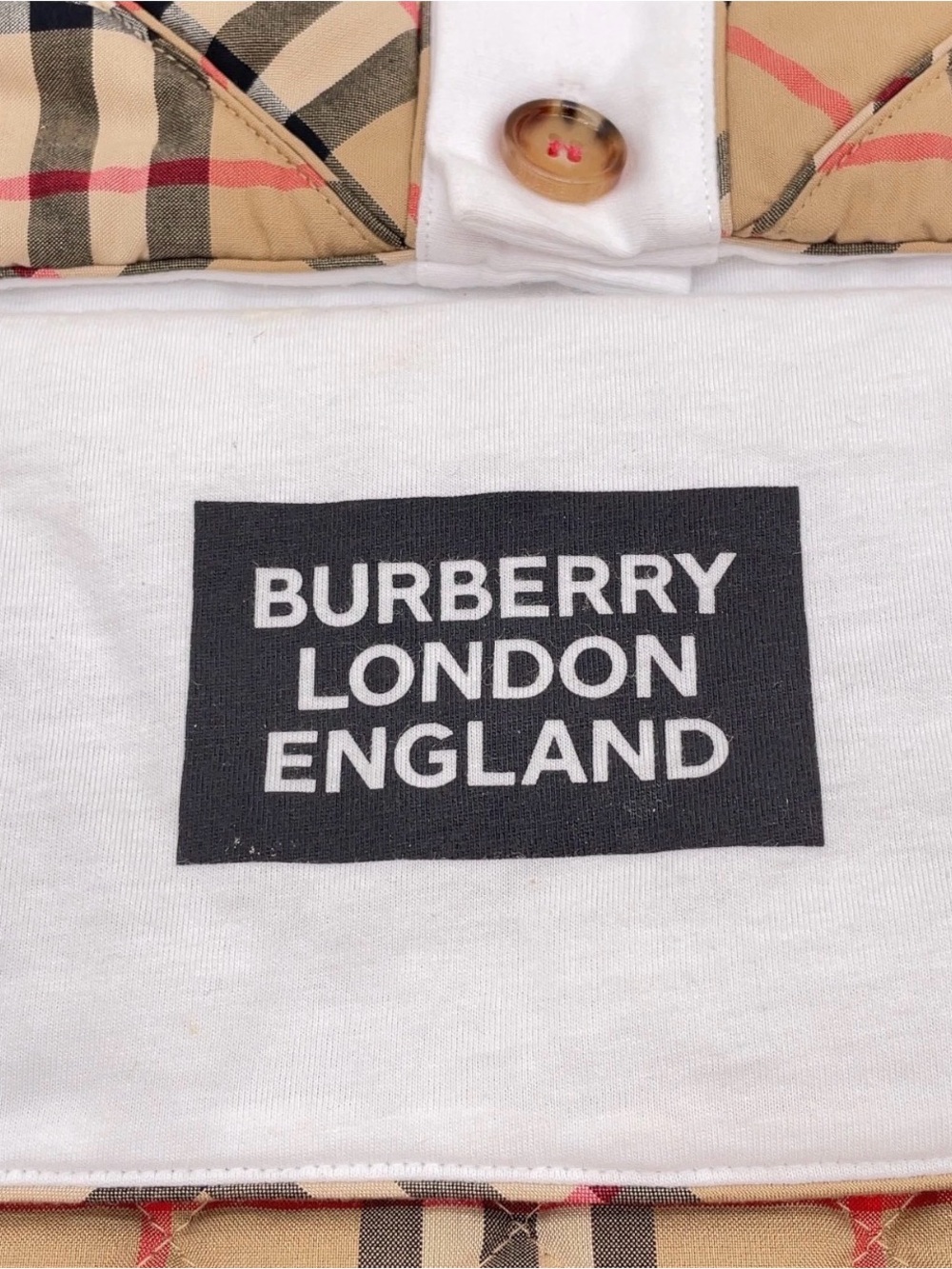 Burberry Kids Beige Plaid NOVA CHECK BABY BUNTING bag sleep snuggle 6-9m - Picture 5 of 14